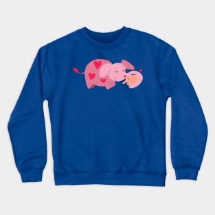 Mama Elephant and Baby Crewneck Sweatshirt